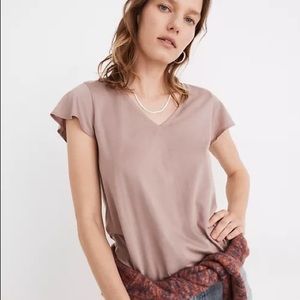 DONATING 3/15 madewell crawford flutter sleeve top